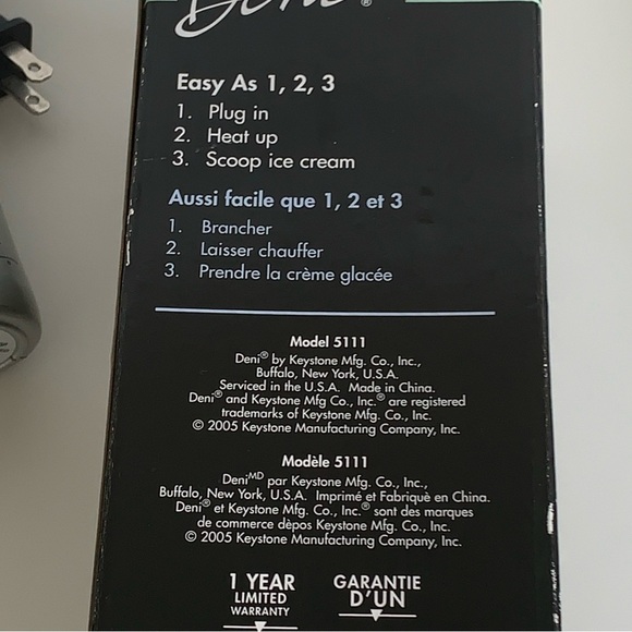 DENI Electric Ice Cream Scoop 5111 + Box Works Great Heated Drop Guard Non-stick - Picture 7 of 12